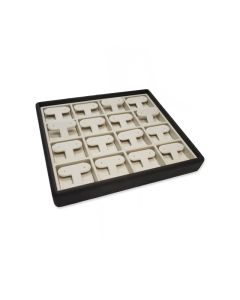 CHOCOLATE BEIGE LIGHTWEIGHT 16 T-EARRING TRAY