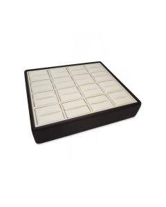 CHOCOLATE BEIGE LIGHTWEIGHT 16 RING SLOT TRAY