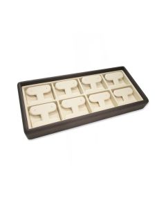 CHOCO/BEIGE LIGHTWEIGHT 8 T-EARRING TRAY