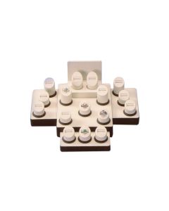 CHOC/BEIGE RING DISPLAY SET