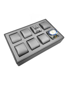 SILVER/GREY 8 WATCH TRAY