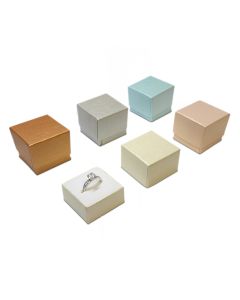 ASSORTED COLORS/WHITE RING BOX (100)