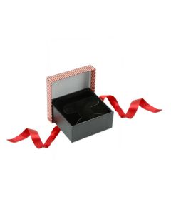 BLACK/RED RIBBON EARRING BOX