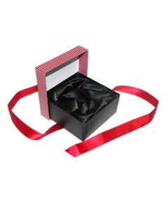 BLACK/RED RIBBON BANGLE BOX