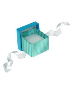 BLUE/WHITE RIBBON RING BOX