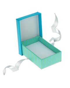 BLUE/WHITE RIBBON PENDANT BOX