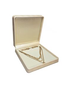 CLOSEOUT BEIGE/BROWN NECK BOX