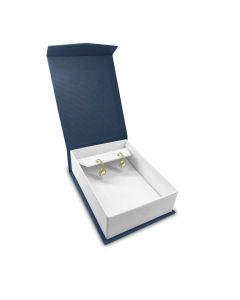 BLUE/WHITE PAPER L EARRING BOX