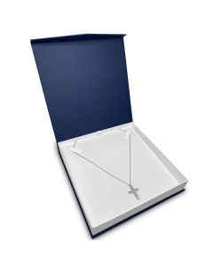 BLUE/WHITE PAPER NECKLACE BOX