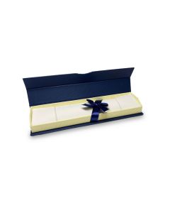 BLUE/CREAM PAPER BRACELET BOX