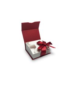 RED/WHITE PAPER EARRING BOX