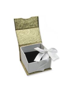 GOLD/WHITE PAPER RING BOX