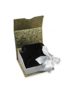 GOLD/WHITE PAPER EARRING BOX