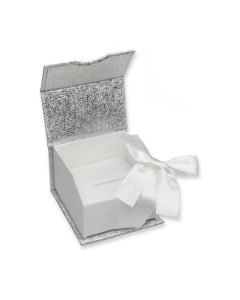 SILVER/WHITE PAPER RING BOX