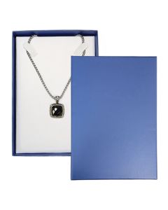 NAVY/WHITE NECKLACE BOX