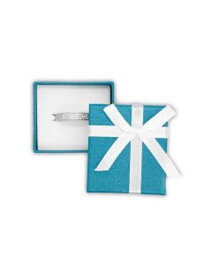 BLUE/WHITE BOW RING BOX