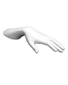 WHITE PLASTIC HAND FORM