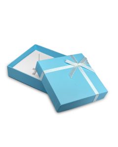 BLUE/WHITE BOW PENDANT BOX