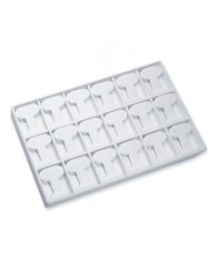 ECONOMY WHITE 18 T-EARRING TRAY