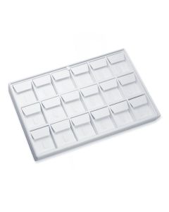 ECONOMY WHITE 18 EARRING/RING TRAY