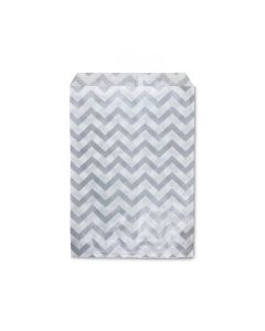 5'' X 7'' SILVER CHEVRON BAGS (100)