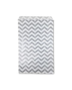 6'' X 9'' SILVER CHEVRON BAGS (100)