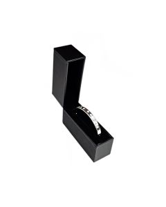 BLACK LEATHERETTE BANGLE BOX