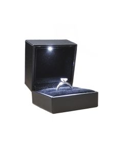 BLK LEATHERETTE LED RING BX