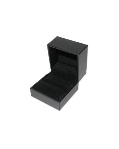 BLACK LEATHERETTE RING BOX