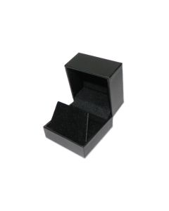 BLACK LEATHERETTE EARRING BOX