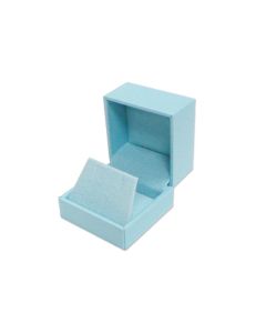 LIGHT BLUE LEATHERETTE EARRING BOX