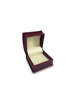 BEIGE/BURGUNDY CLIP RING BOX