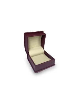 BEIGE/BURGUNDY EARRING BOX