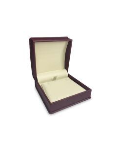 BEIGE/BURGUNDY EAR/PENDANT BOX