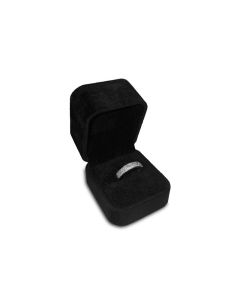 BLACK EUROSUEDE RING BOX