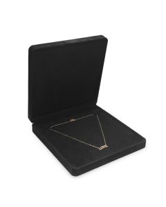 BLACK EUROSUEDE NECKLACE BOX