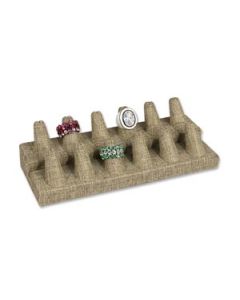 BURLAP 12 RING FINGER DISPLAY