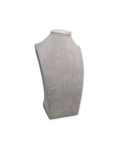 CLOSEOUT GREY FAUX VELVET NECK