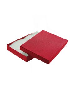 MATTE RED TEXTURED COTTON BOX (100)