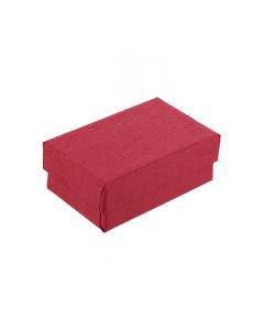 MATTE RED TEXTURED COTTON BOX (100)