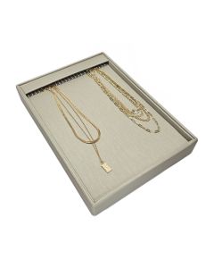 METALLIC BEIGE CHAIN TRAY