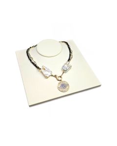 WHITE MICROFIBER NECK DISPLAY