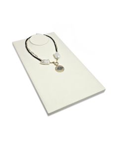 WHITE MICROFIBER LONG NECK