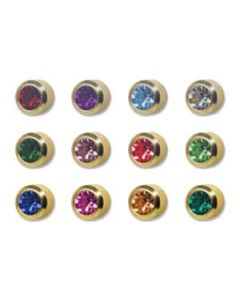 ASSORTED BIRTHSTONE STUD