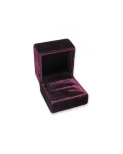 BURGUNDY VELVET RING BOX