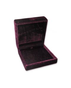 BURGUNDY VELVET PENDANT BOX