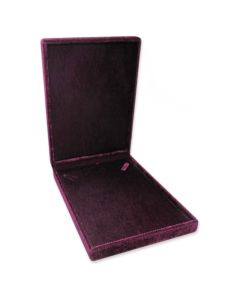 BURGUNDY VELVET NECKLACE BOX