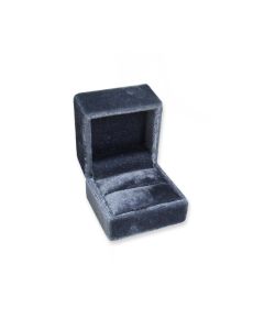 BLUE/GREY VELVET RING BOX