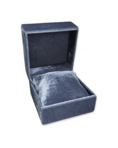 BLUE/GREY VELVET PILLOW BOX