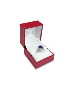 RED LEATHERETTE RING BOX